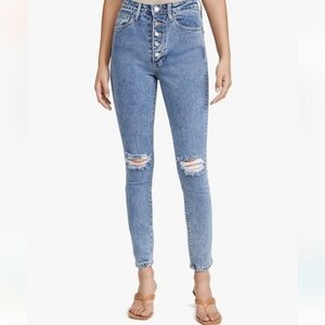 ☆LAST CHANCE☆NWT WEWOREWHAT The Danielle Denim High-Rise Vintage Straight Jeans